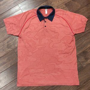 UNRL Golf Polo Red Camo SIZE LARGE